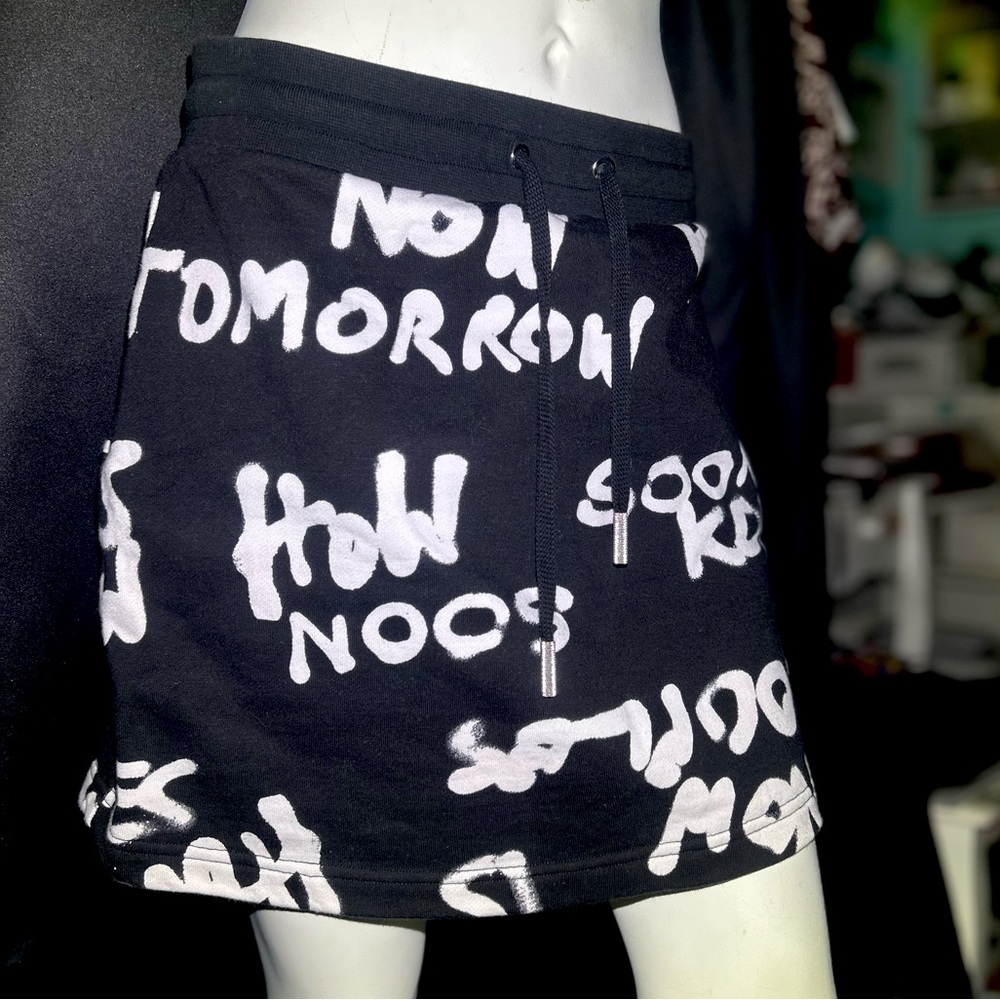 The Kooples Sport Black and White Skater Skirt